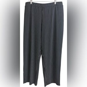 Susan Graver Black Pants w/Stripes & Pockets, XLP, Inseam:27”, EUC